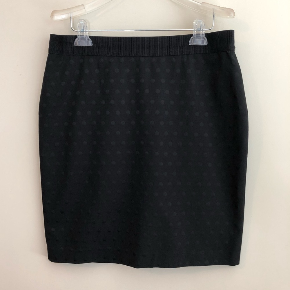 Ann Taylor Jacquard Polka Dot Pencil Skirt